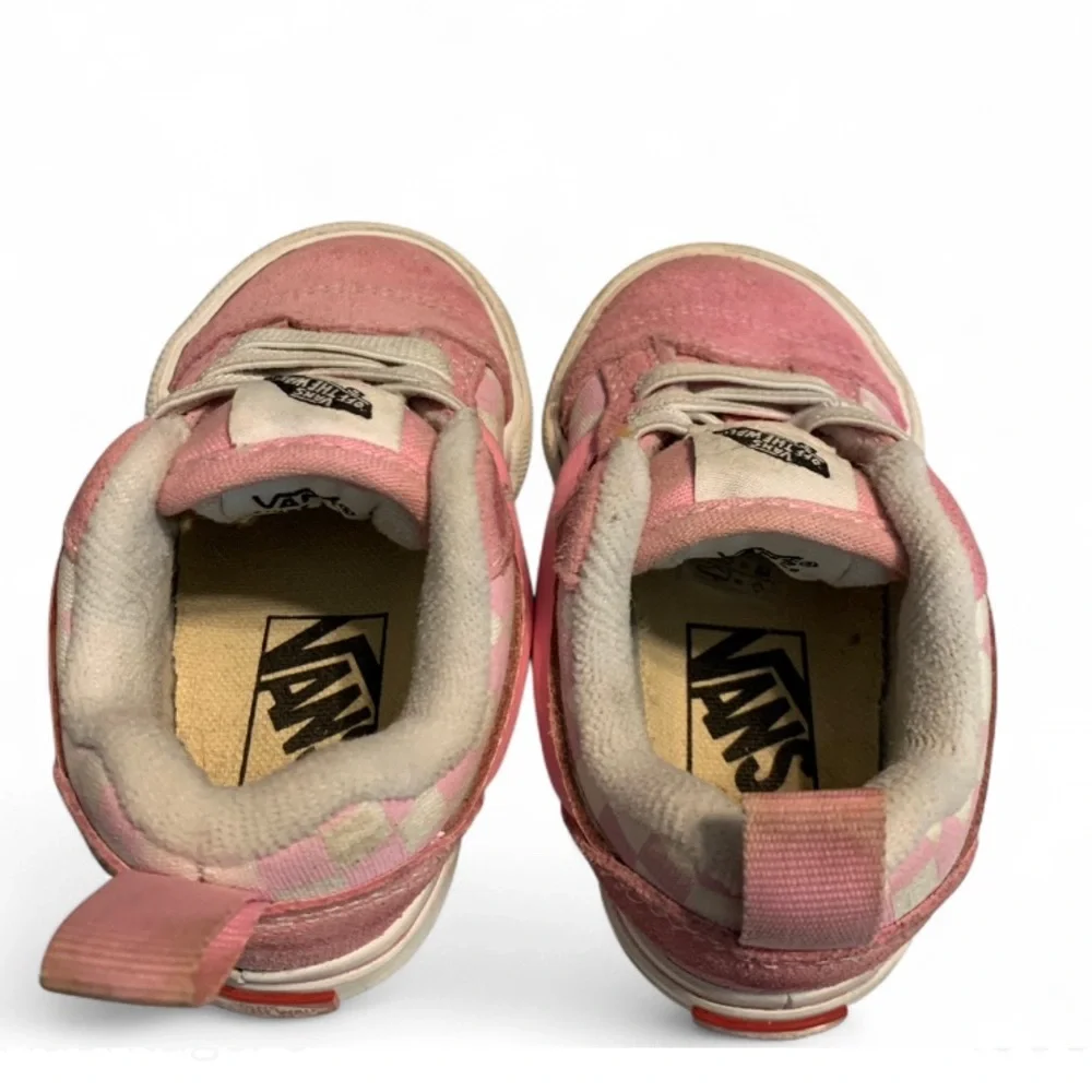 Vans Skate Shoes Slip On Todder Infant Baby Sz 5 Pink and White Sneaker (S675)